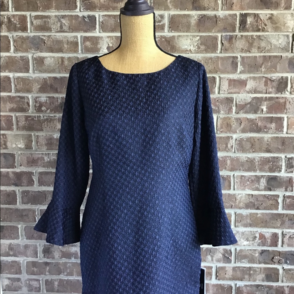 Karl Lagerfeld Flouncy Navy Dress